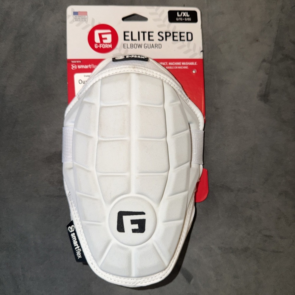 G-Form Elite Speed Elbow Guard Smart Flex White Sz L/XL